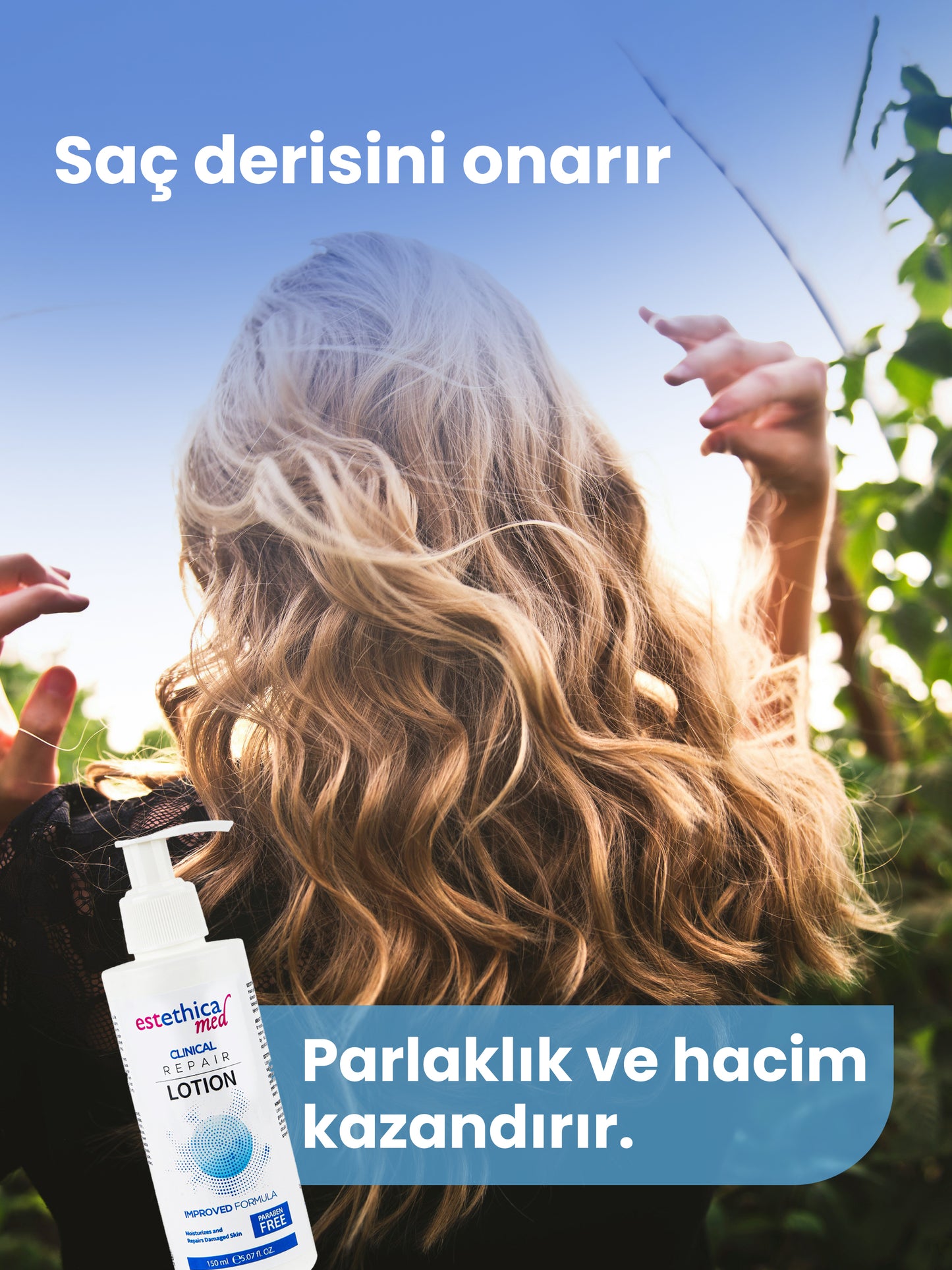 EstethicaMed Saç Losyon Kremi 150 ml - Günlük Nemlendirici ve Saç Dökülmesi Önleyici, Kadın ve Erkek