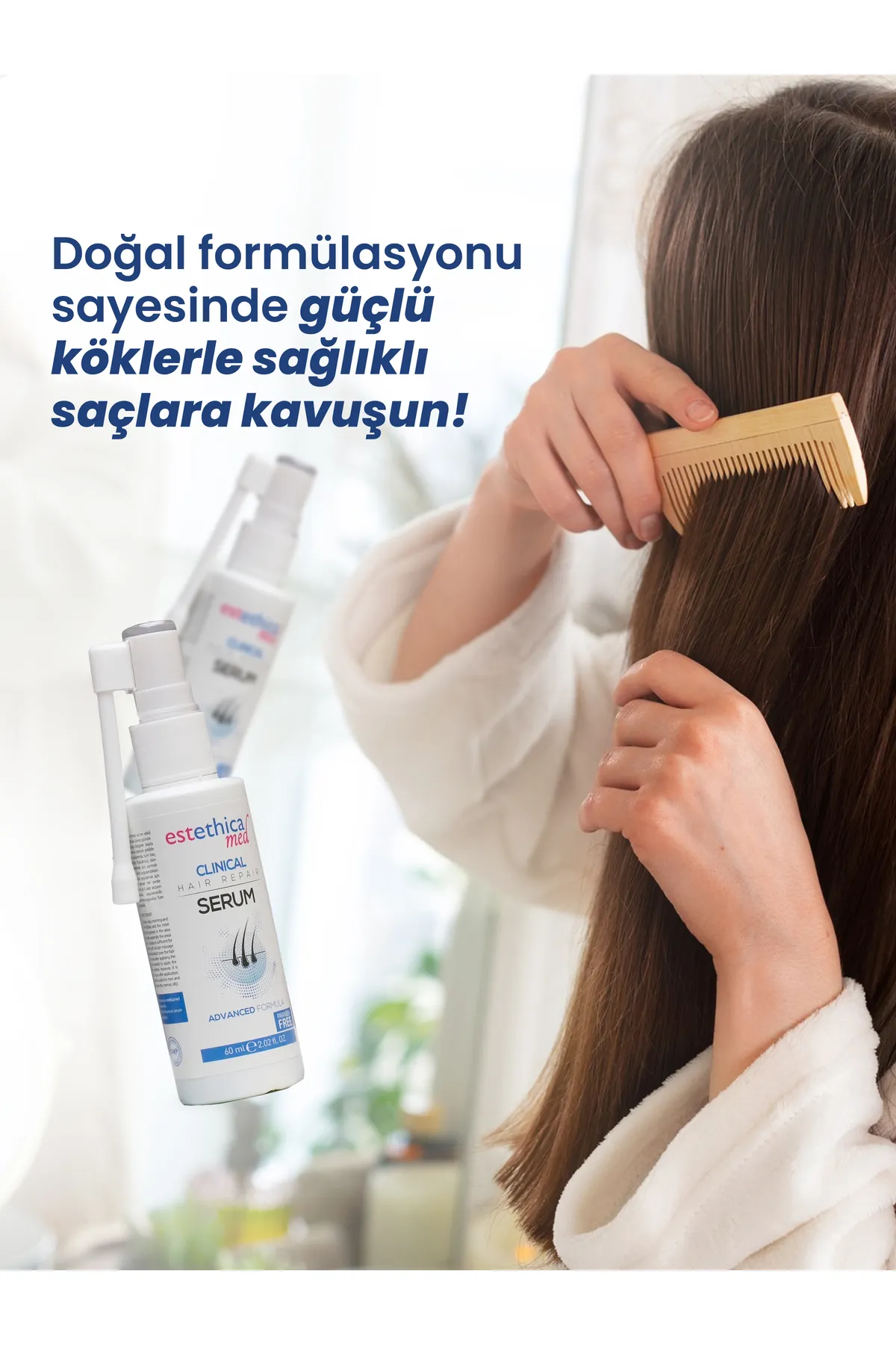 EstethicaMed Onarıcı Saç Serumu 60 ml - Yoğun Saç ve Baş Derisi Bakımı, Kadın ve Erkekler İçin